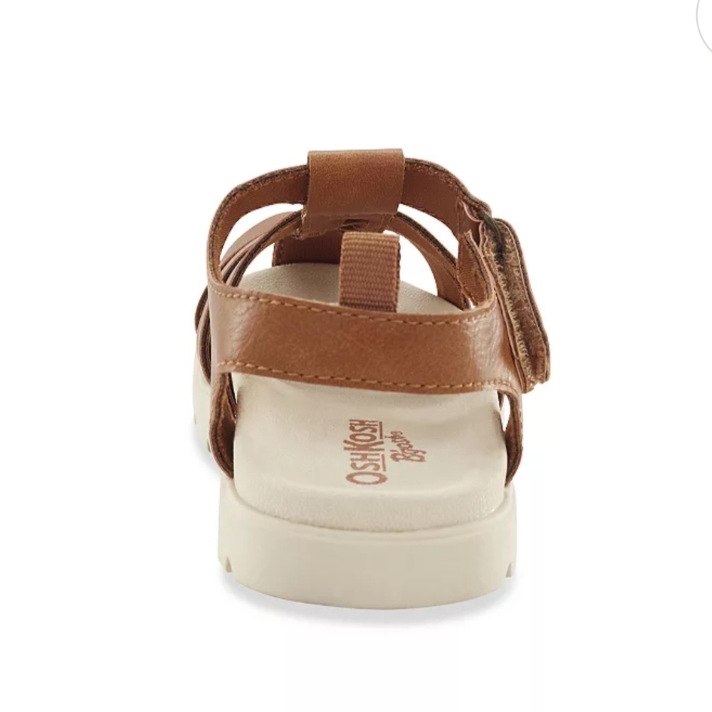 NWT OshKosh B'gosh Vincent Toddler Boy Tan Sandals - Picture 7 of 8